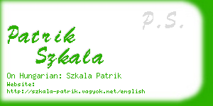 patrik szkala business card
